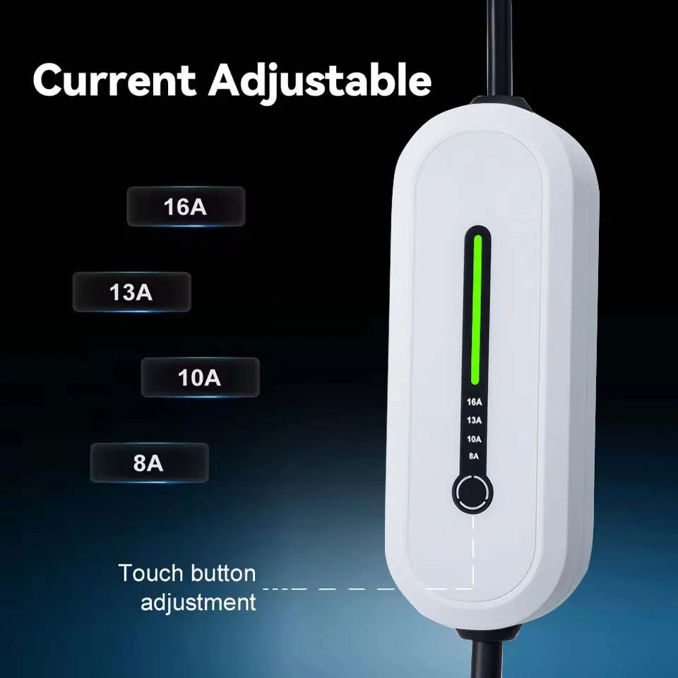 Fast & Portable: 16A Electric Vehicle Charging Station – Type 2 / GBT Universal EV Charger
