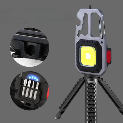 🔥 COMPRE 1 Y LLÉVATE 2 🔦Linterna llavero Cob Led 4 en 1  multifunción - ENVÍO GRATIS